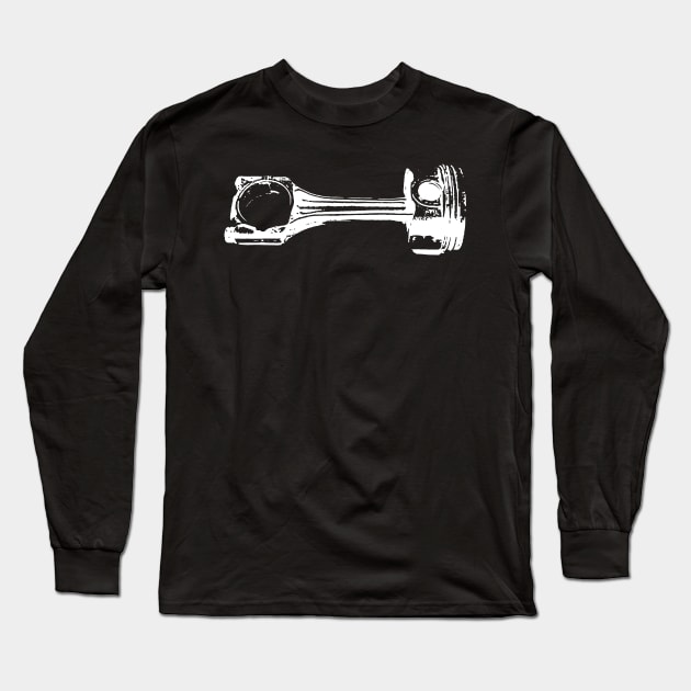 piston Long Sleeve T-Shirt by veinsfullofmotoroil